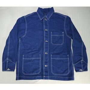 H&M Blue Jacket with White Stitching